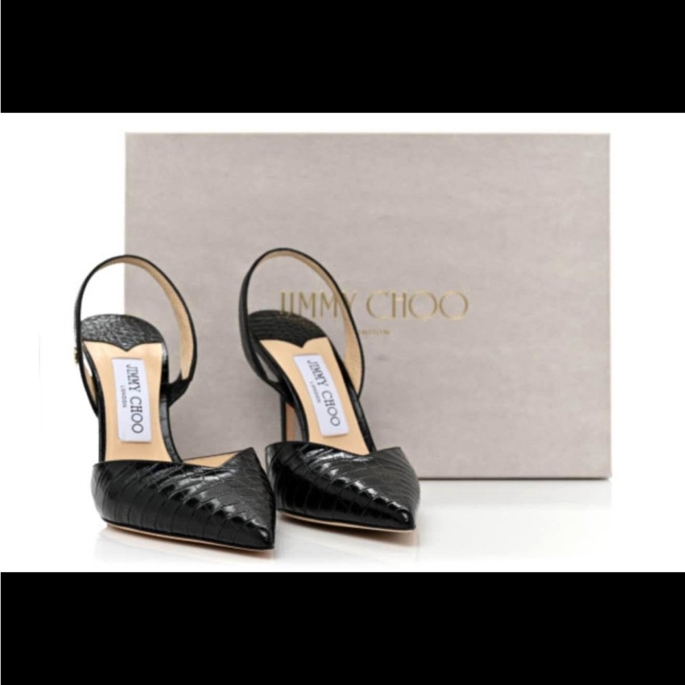 Jimmy Choo Black Slingback Heels